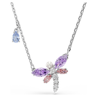 ariana grande x swarovski pendant  mixed cuts  dragonfly  multicolored  rhodium plated