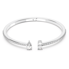 swarovski mesmera cuff  mixed cuts  white  rhodium plated