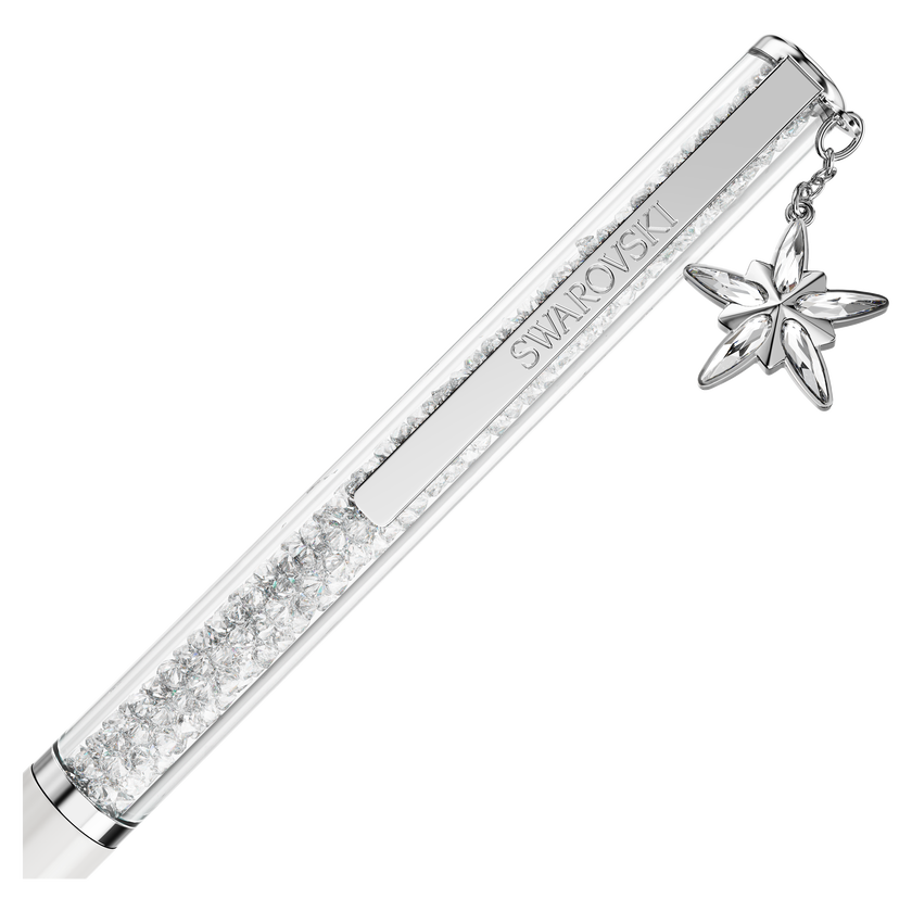 swarovski crystalline ballpoint pen  white  white lacquered  chrome plated
