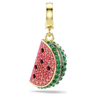 swarovski idyllia charm  mixed cuts  watermelon  multicolored  gold tone plated