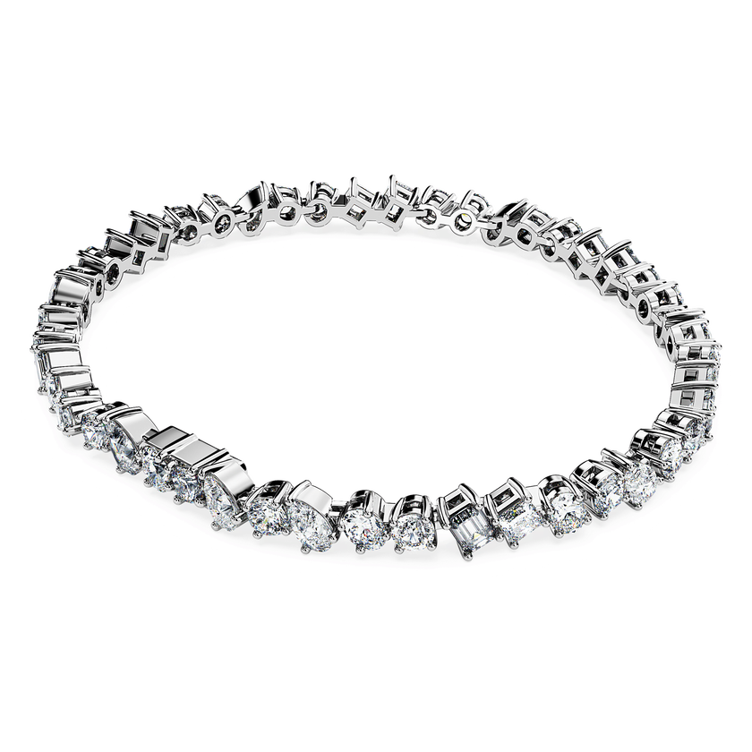swarovski galaxy tennis bracelet  laboratory grown diamonds 4 9 ct tw  18k white gold