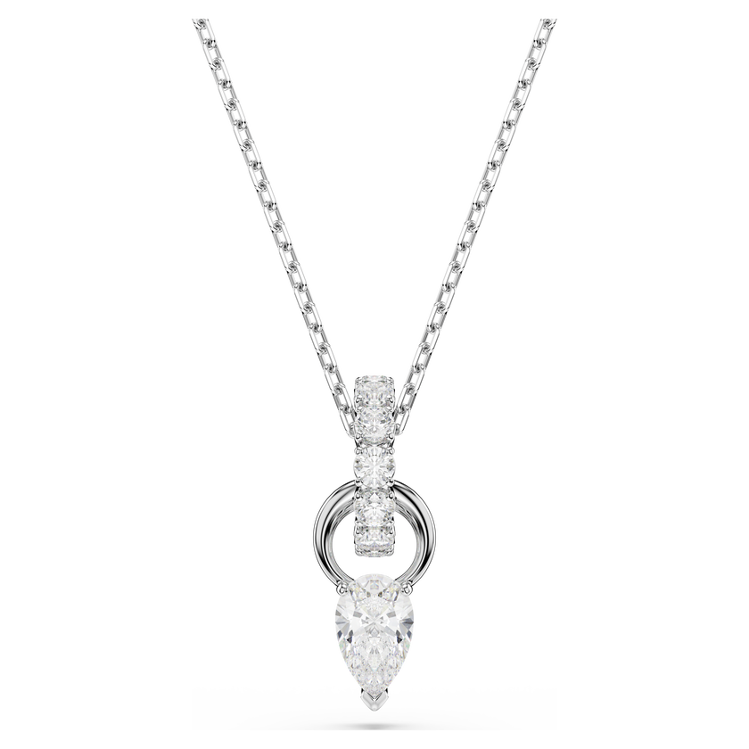 swarovski mesmera set  pear cut  round cut  white  rhodium plated