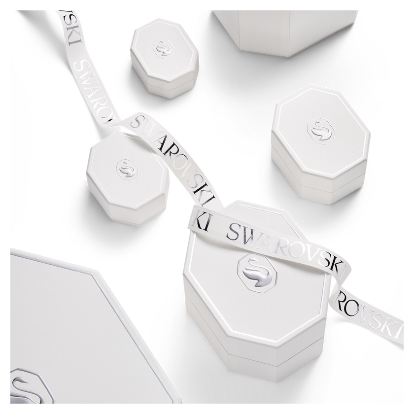 swarovski eternity stud earring  lab grown diamonds 0 5 ct tw  single  round shape  18k white gold