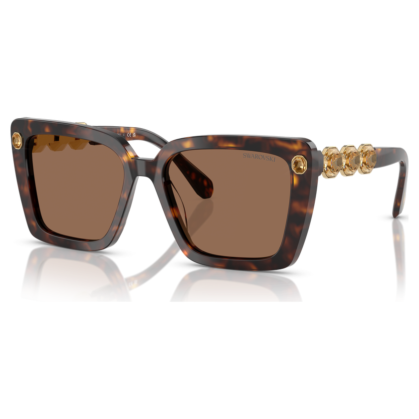 swarovski sunglasses  square shape  sk6032  brown