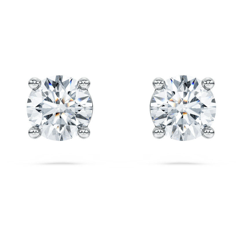 swarovski eternity stud earrings  laboratory grown diamonds 1 ct tw  18k white gold