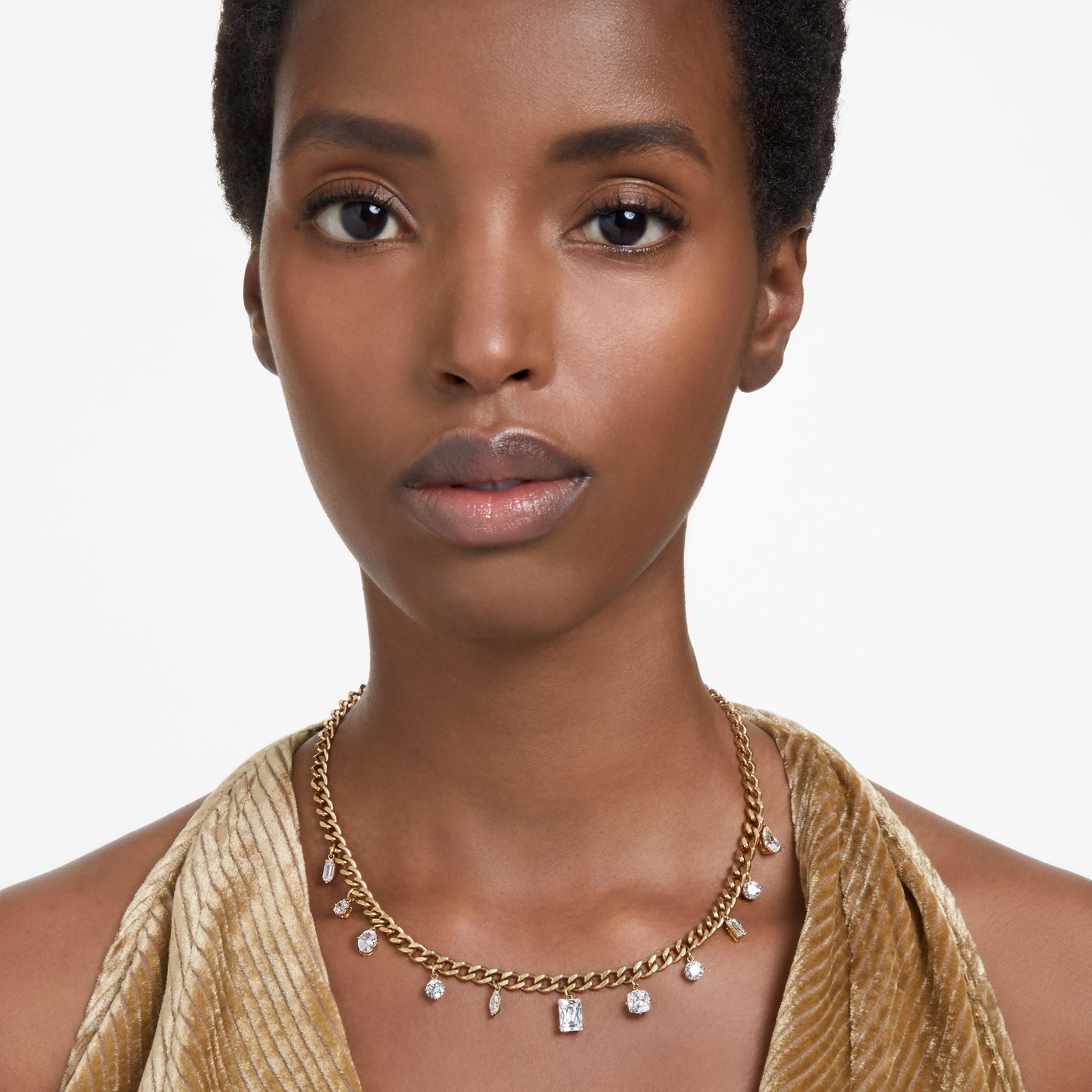 Buy Swarovski Dextera necklace Mixed cuts White Gold tone plated