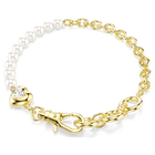 swarovski idyllia bracelet  crystal pearl  white  gold tone plated