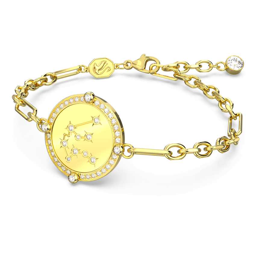 swarovski zodiac bracelet  aquarius  gold tone  gold tone plated