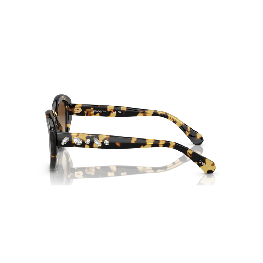 swarovski sunglasses  cat eye shape  sk6008el  brown