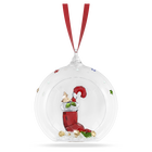 swarovski holiday cheers stocking and candy ball ornament