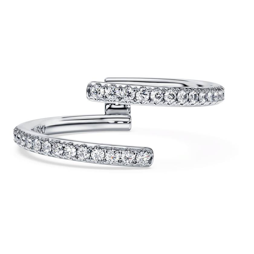 swarovski eternity open band ring  laboratory grown diamonds 0 2 ct tw  18k white gold