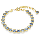 Imber bracelet, Round cut, Blue, Gold-tone plated