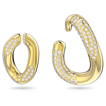 swarovski dextera ear cuff  white  gold tone plated
