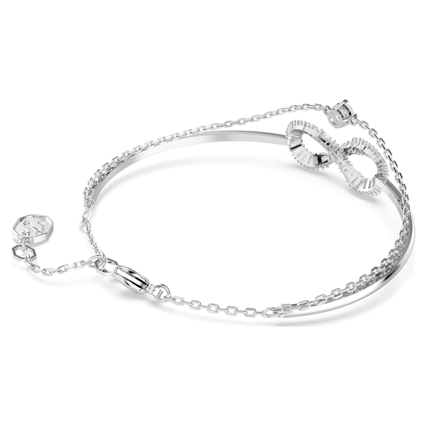 swarovski hyperbola bangle  infinity  white  rhodium plated