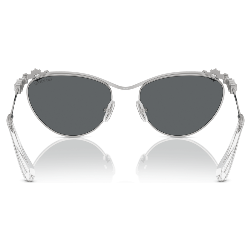 swarovski sunglasses  oval shape  sk7017  silver tone