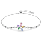 ariana grande x swarovski bracelet  mixed cuts  flower  multicolored  rhodium plated