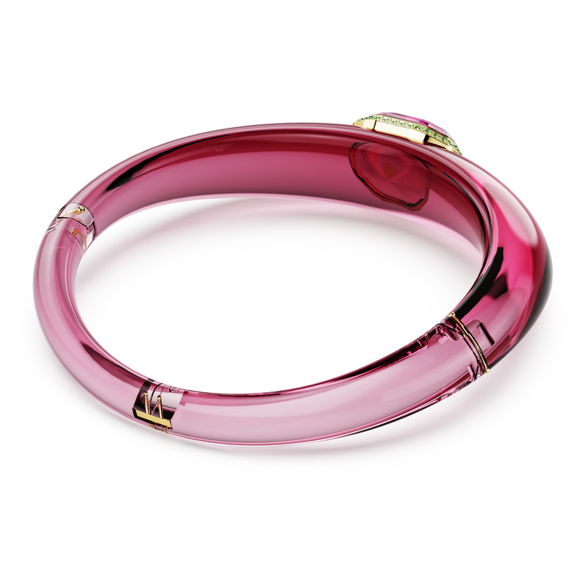 swarovski dulcis choker  octagon cut  pav   pink  gold tone plated