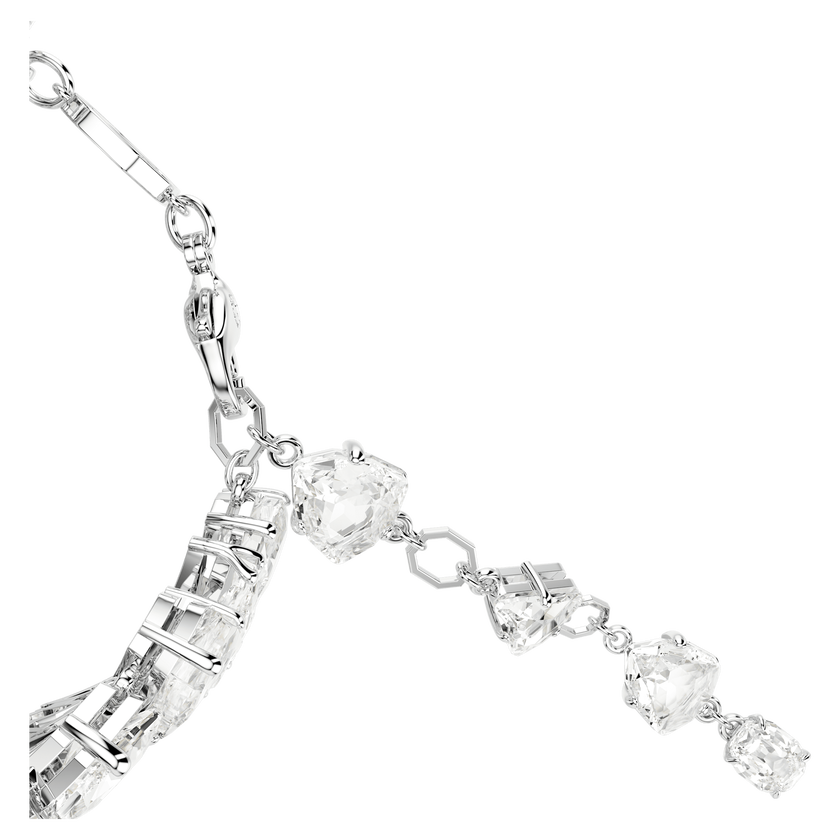 swarovski mesmera bracelet  mixed cuts  white  rhodium plated