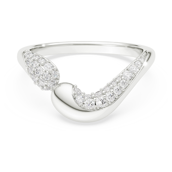 swarovski classica open ring  round cut  white  sterling silver