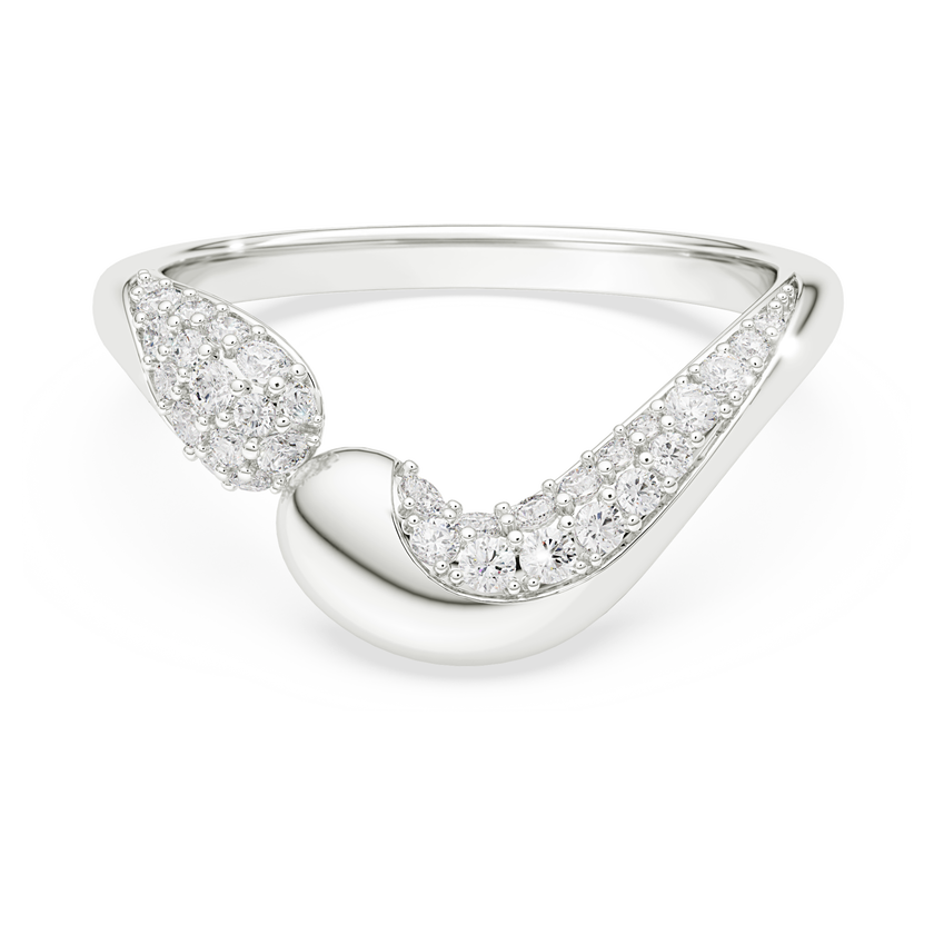 swarovski classica open ring  round cut  white  sterling silver