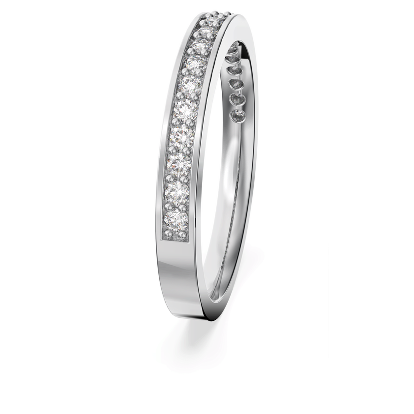swarovski matrix ring  white  rhodium plated