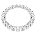 swarovski millenia tennis necklace  octagon cut  white  rhodium plated