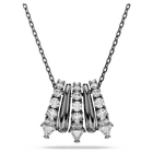 swarovski sublima pendant  white  ruthenium plated