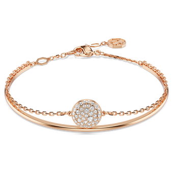 swarovski sublima bangle  white  18k rose gold finish