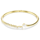 swarovski mesmera bangle  mixed cuts  white  18k gold finish