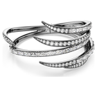 swarovski the vienna collection bangle  feather  white  ruthenium plated