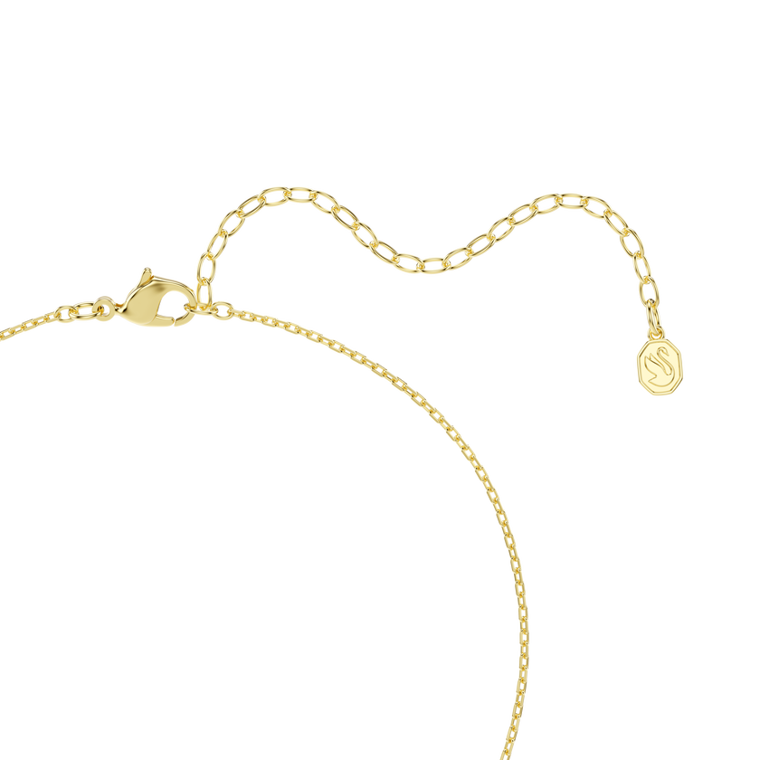 swarovski mesmera y necklace  mixed cuts  white  18k gold finish