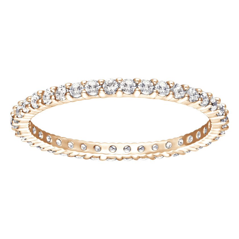 Vittore Ring, White, Rose Gold Plated