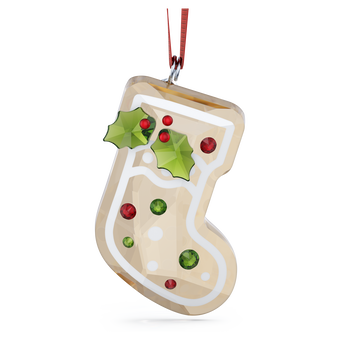 swarovski holiday cheers gingerbread stocking ornament