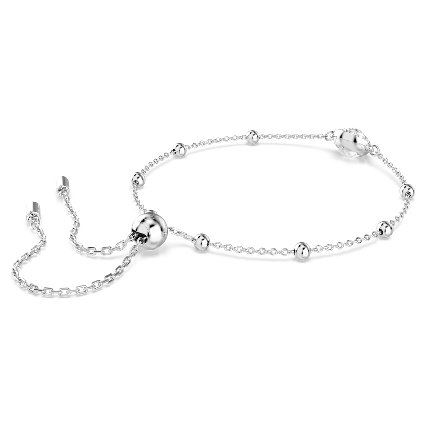 swarovski una angelic bracelet  round cut  white  rhodium plated