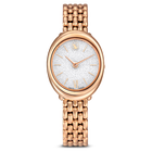 swarovski imber oval watch  swiss made  metal bracelet  gold tone  rose gold tone finish
