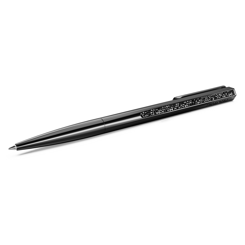 swarovski crystal shimmer ballpoint pen  black  black lacquered