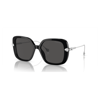 swarovski sunglasses  oversized  square shape  sk6011  black