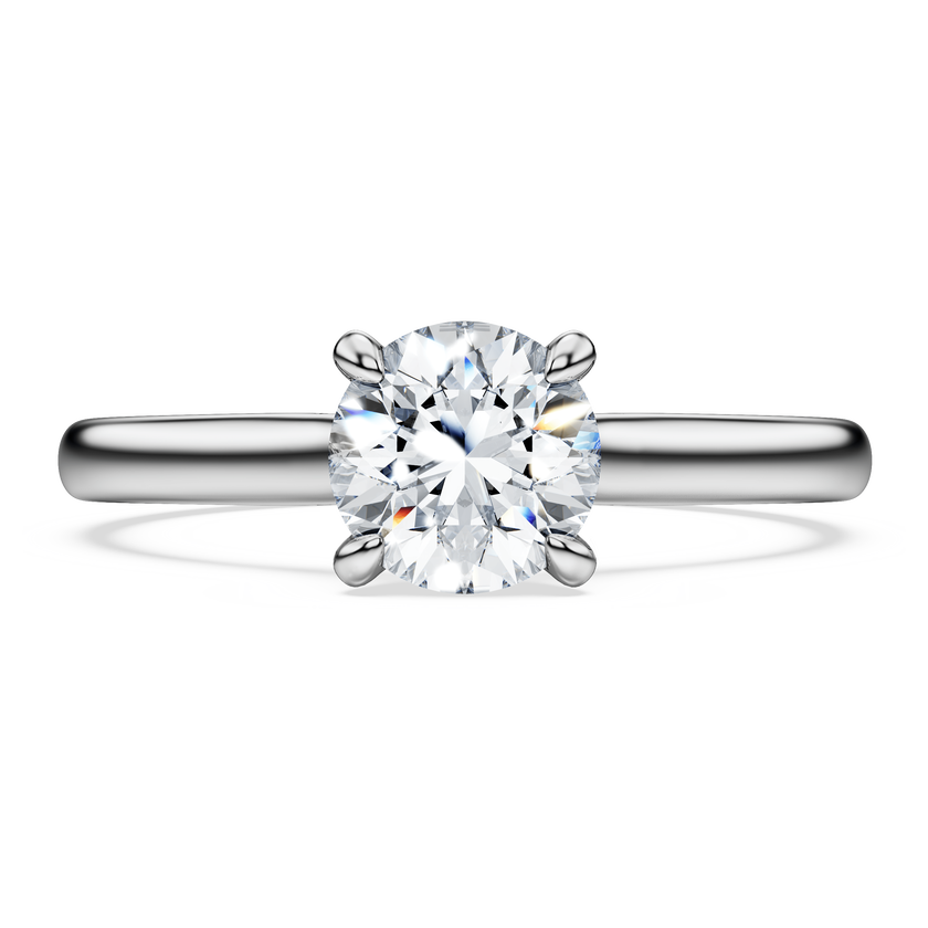 swarovski eternity solitaire ring  laboratory grown diamonds 1 ct tw  round cut  18k white gold
