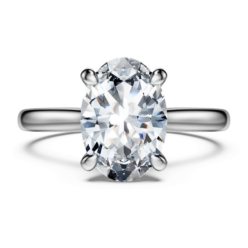 swarovski eternity solitaire ring  laboratory grown diamonds 2 ct tw  oval cut  18k white gold