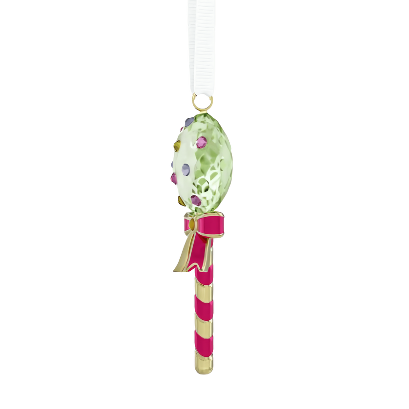 swarovski holiday cheers dulcis lollipop ornament  green