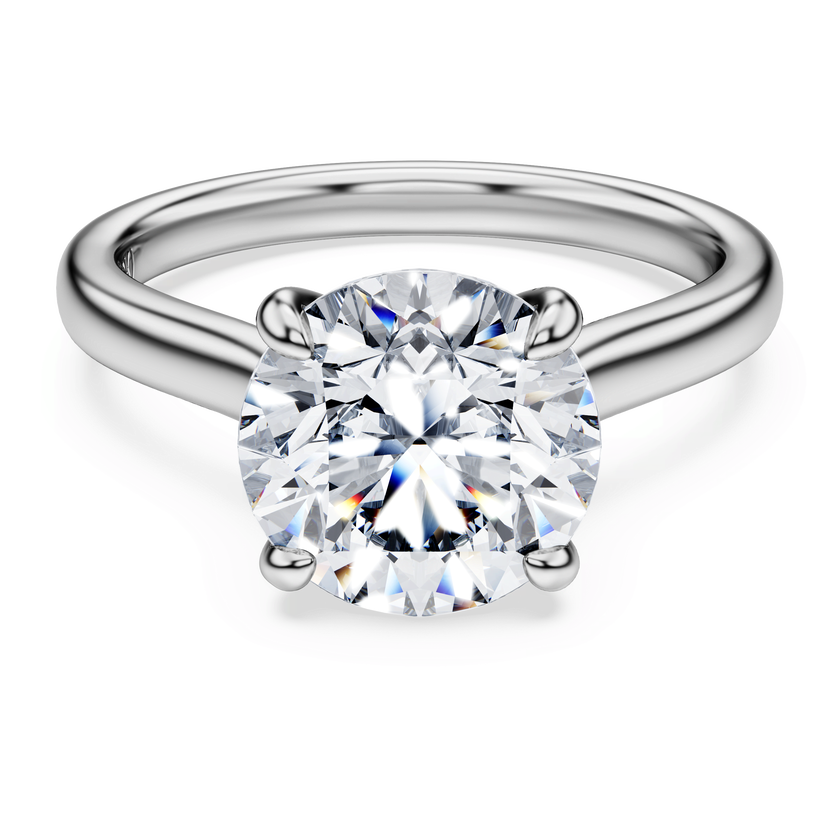 swarovski eternity solitaire ring  laboratory grown diamonds 3 ct tw  round cut  18k white gold