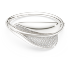 swarovski classica bangle  statement  round cut  white  sterling silver