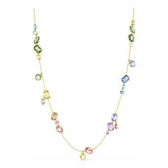 swarovski gema strandage  mixed cuts  multicolored  gold tone plated