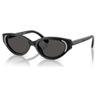 swarovski sunglasses  cat eye shape  sk6030  black