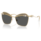 swarovski sunglasses  square shape  sk7040  gold tone