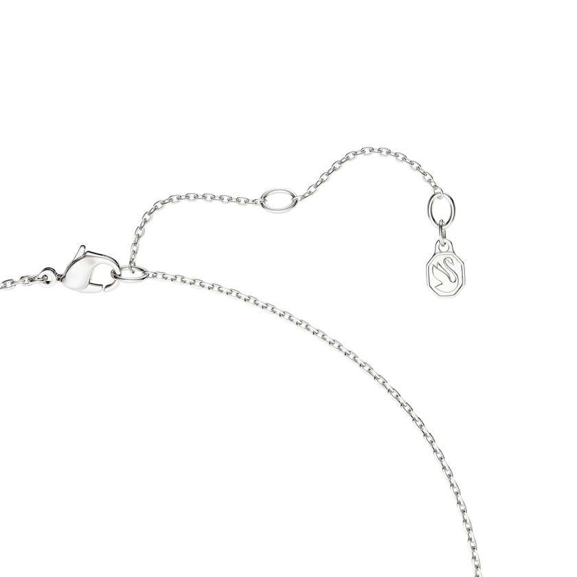 swarovski classica y pendant  round cut  white  sterling silver