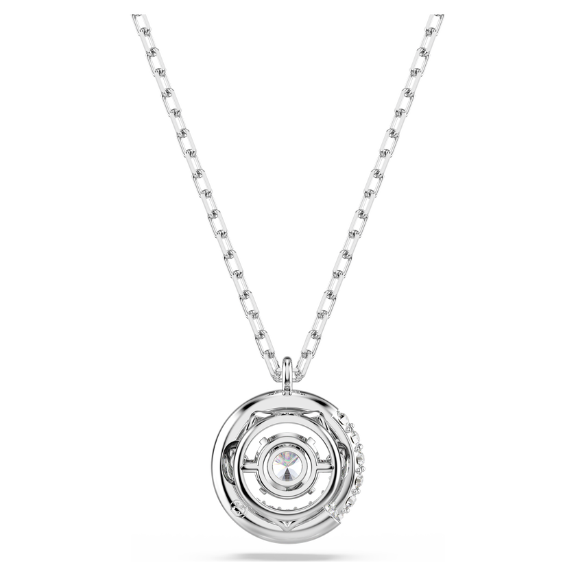 swarovski dextera pendant  round cut  white  rhodium plated