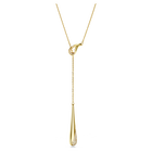 swarovski classica y pendant  round cut  white  sterling silver  18k gold finish