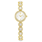 swarovski una angelic watch  crystal bracelet  gold tone  gold tone finish