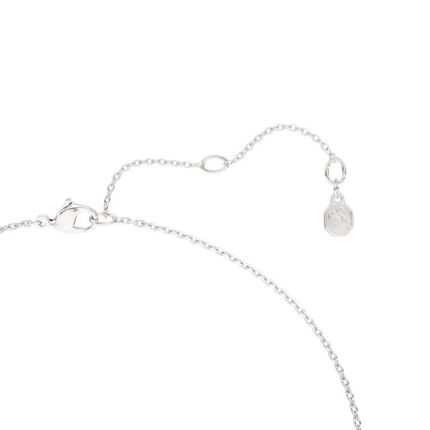 swarovski classica necklace  round cut  white  sterling silver